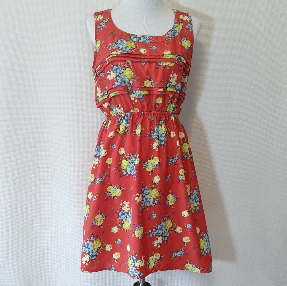 Xhilaration Floral Red Sundress | Large